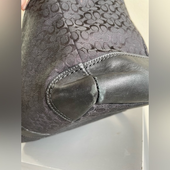 COACH MONOGRAM TRANSATLANTIC SIGNATURE BLACK TRAVEL BAG - Picture 6 of 15